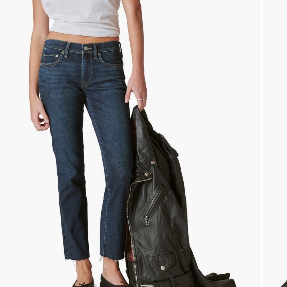 Blue Ankle Cropped Jeans with Classic Fit